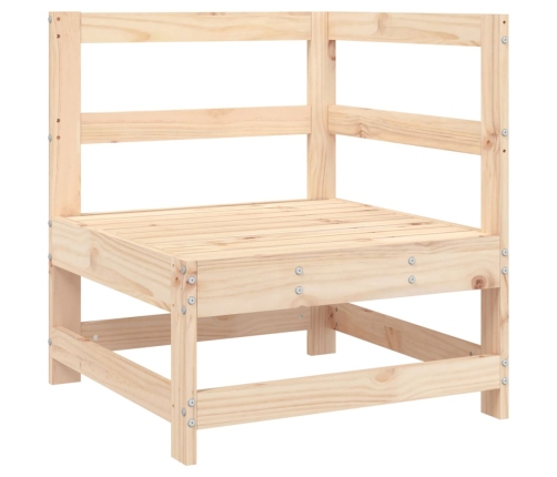 Juego de sofás de jardín 10 pzas madera maciza de pino