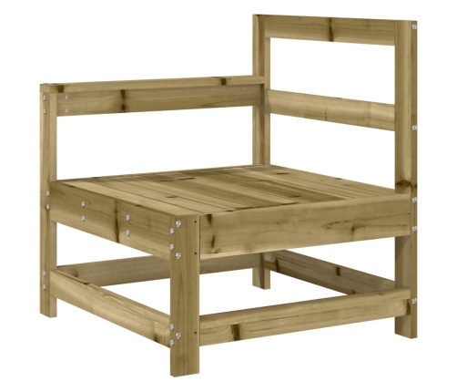 Juego de sofás de jardín 10 pzas madera de pino impregnada