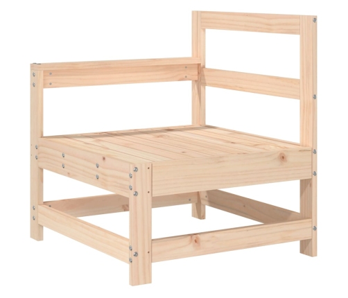 Juego de sofás de jardín 10 pzas madera maciza de pino