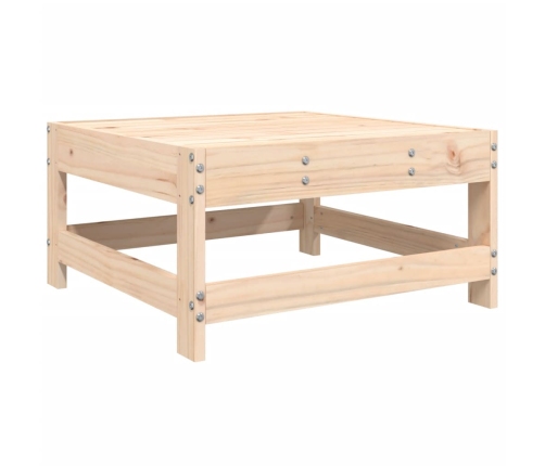 Juego de sofás de jardín 9 pzas madera maciza de pino