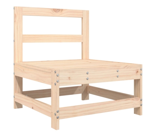 Juego de sofás de jardín 9 pzas madera maciza de pino