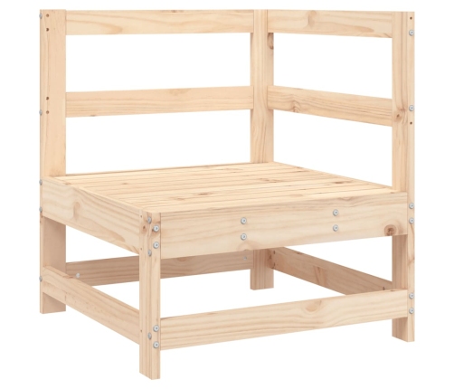 Juego de sofás de jardín 9 pzas madera maciza de pino
