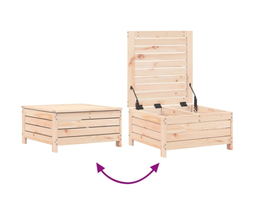 Juego de sofás de jardín 9 pzas madera maciza de pino