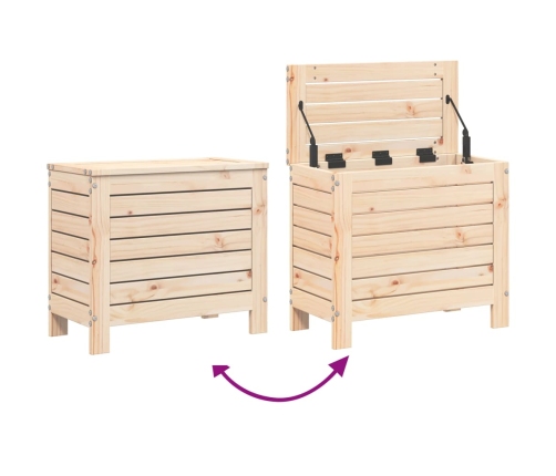 Juego de sofás de jardín 9 pzas madera maciza de pino