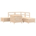 Juego de sofás de jardín 6 piezas madera maciza de pino