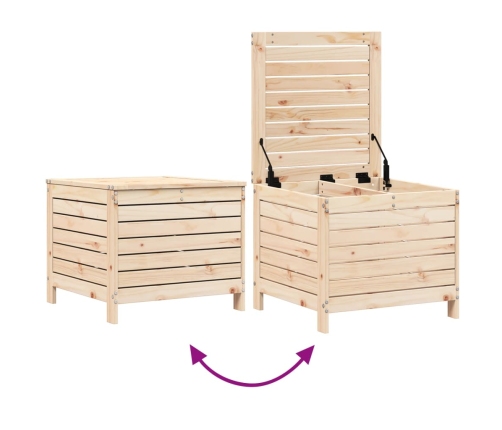 Juego de sofás de jardín 6 piezas madera maciza de pino