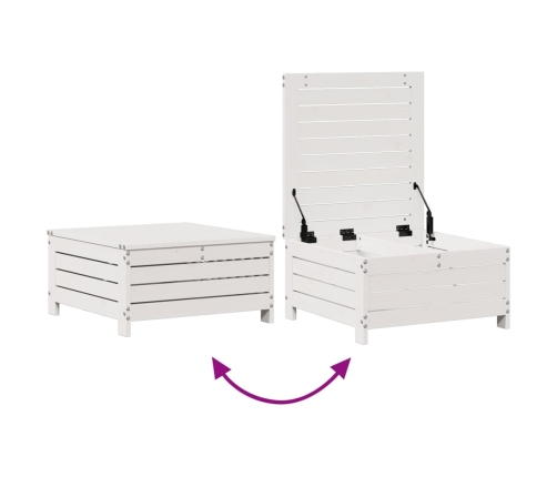 Set muebles jardín 5 pzas con cojines madera maciza pino blanco
