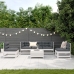 Set muebles jardín 6 pzas con cojines madera maciza pino blanco