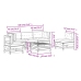 Set muebles jardín 6 pzas con cojines madera maciza pino blanco