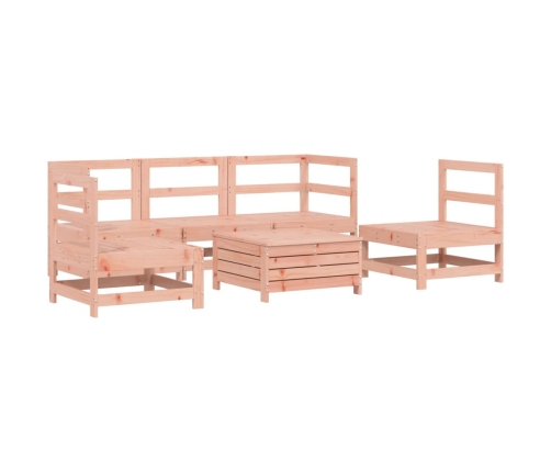 Juego de sofás de jardín 6 pzas madera maciza de abeto Douglas