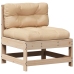 Juego de muebles de jardín 6 pzas y cojines madera maciza pino