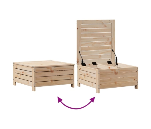 Juego de muebles de jardín 6 pzas y cojines madera maciza pino