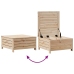 Juego de muebles de jardín 6 pzas y cojines madera maciza pino