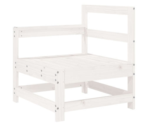 Juego de sofás de jardín 6 piezas madera maciza pino blanco