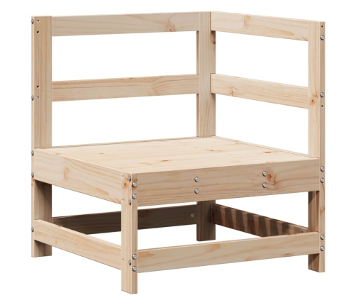 Juego de sofás de jardín 3 piezas madera maciza de pino