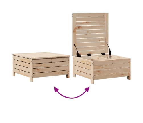 Juego de sofás de jardín 3 piezas madera maciza de pino