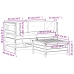 Juego de muebles de jardín 3 pzas y cojines madera maciza pino