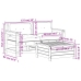 Set de muebles de jardín 3 pzas con cojines madera pino blanco