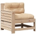 Juego de muebles de jardín 4 pzas y cojines madera maciza pino