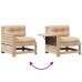 Juego de muebles de jardín 4 pzas y cojines madera maciza pino