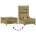 Juego de muebles jardín 4 pzas y cojines madera pino impregnada