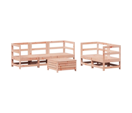 Juego de sofás de jardín 6 pzas madera maciza de abeto Douglas