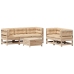 Juego de muebles de jardín 6 pzas y cojines madera maciza pino