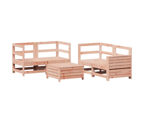 Juego de sofás de jardín 5 pzas madera maciza de abeto Douglas