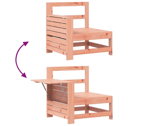 Juego de sofás de jardín 5 pzas madera maciza de abeto Douglas