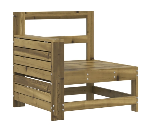 Juego de sofás de jardín 5 piezas madera de pino impregnada