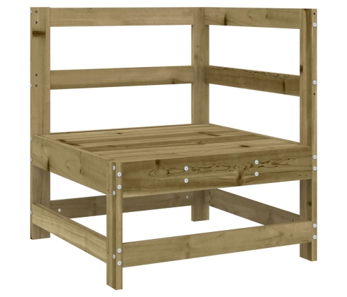 Juego de sofás de jardín 5 piezas madera de pino impregnada