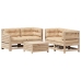 Juego de muebles de jardín 5 pzas y cojines madera maciza pino