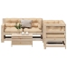 Juego de muebles de jardín 5 pzas y cojines madera maciza pino