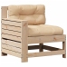 Juego de muebles de jardín 5 pzas y cojines madera maciza pino