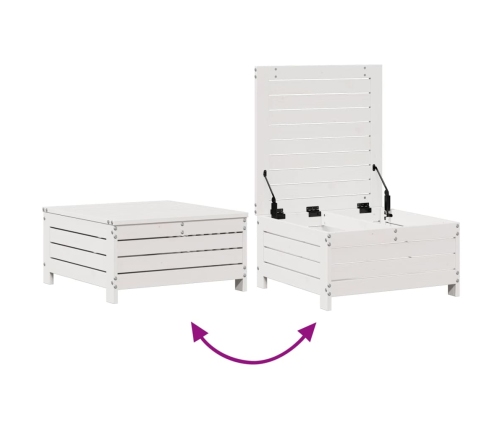 Set muebles jardín 6 pzas con cojines madera maciza pino blanco