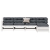 Set muebles jardín 5 pzas con cojines madera maciza pino blanco