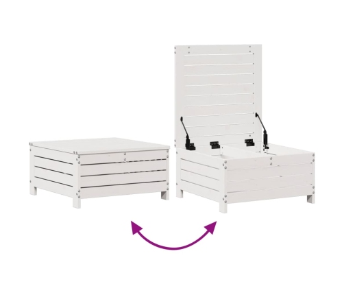Set muebles jardín 5 pzas con cojines madera maciza pino blanco