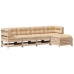 Juego de muebles de jardín 5 pzas y cojines madera maciza pino