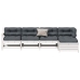 Set muebles jardín 5 pzas con cojines madera maciza pino blanco