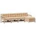 Juego de muebles de jardín 5 pzas y cojines madera maciza pino