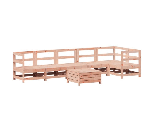 Juego de sofás de jardín 7 pzas madera maciza de abeto Douglas