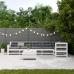 Set muebles jardín 7 pzas con cojines madera maciza pino blanco