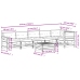 Set muebles jardín 7 pzas con cojines madera maciza pino blanco