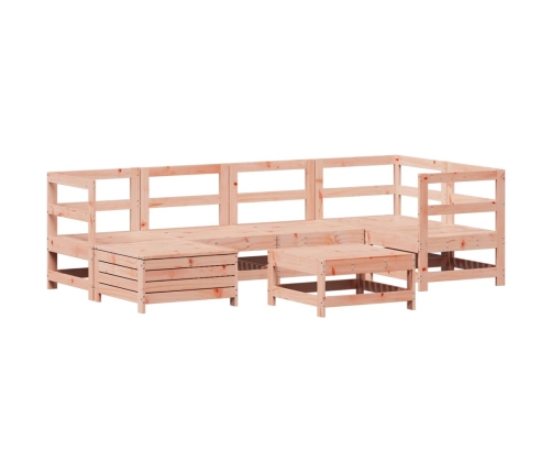 Juego de sofás de jardín 7 pzas madera maciza de abeto Douglas