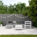 Set muebles jardín 7 pzas con cojines madera maciza pino blanco