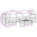 Set muebles jardín 7 pzas con cojines madera maciza pino blanco