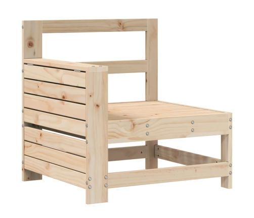 Juego de sofás de jardín 7 piezas madera maciza de pino
