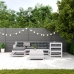 Set muebles jardín 7 pzas con cojines madera maciza pino blanco