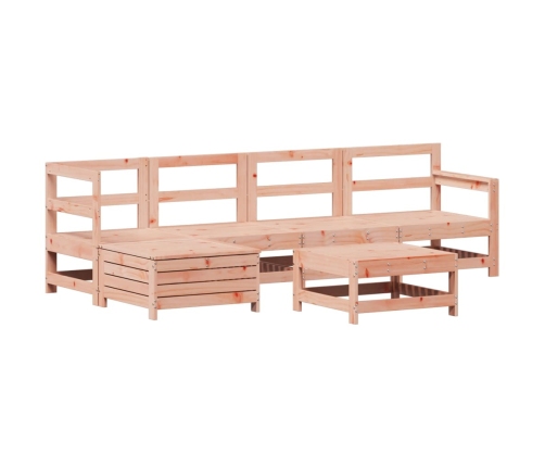 Juego de sofás de jardín 6 pzas madera maciza de abeto Douglas