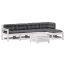 Set muebles jardín 6 pzas con cojines madera maciza pino blanco